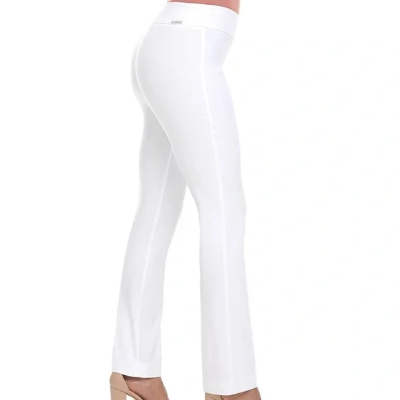 Rekucci White Pull-On Comfort Pants – Spring Stretch Twill Short - Picture 2 of 7